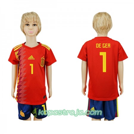 Billiga Fotbollströjor Spanien De Gea 1 Barn WM 2018 Hemma tröja